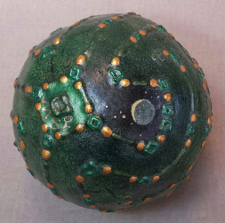 Green Orb Labyrinth Sphere by Melinda Small Paterson